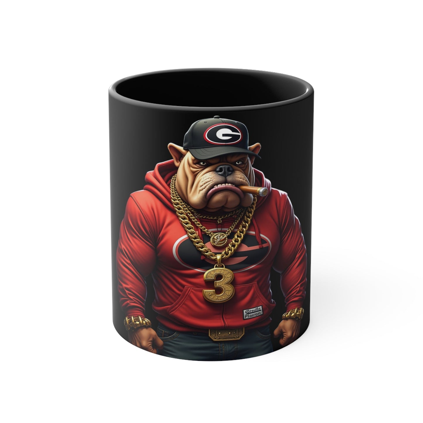Bulldog Accent Mug, Dog Lover Gift, Coffee Mug, Tea Cup, Home Decor, Animal Lover Present, Birthday Gift Printify