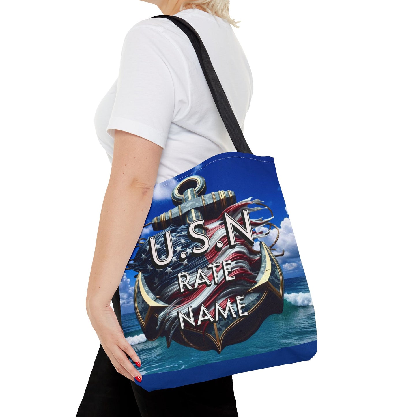 Navy Chief Tote Bag - Nautical Shoulder Bag, Beach Tote, Everyday Purse, Gifts for Navy Chief, Sailor Tote - Nineteen 29 Kustom