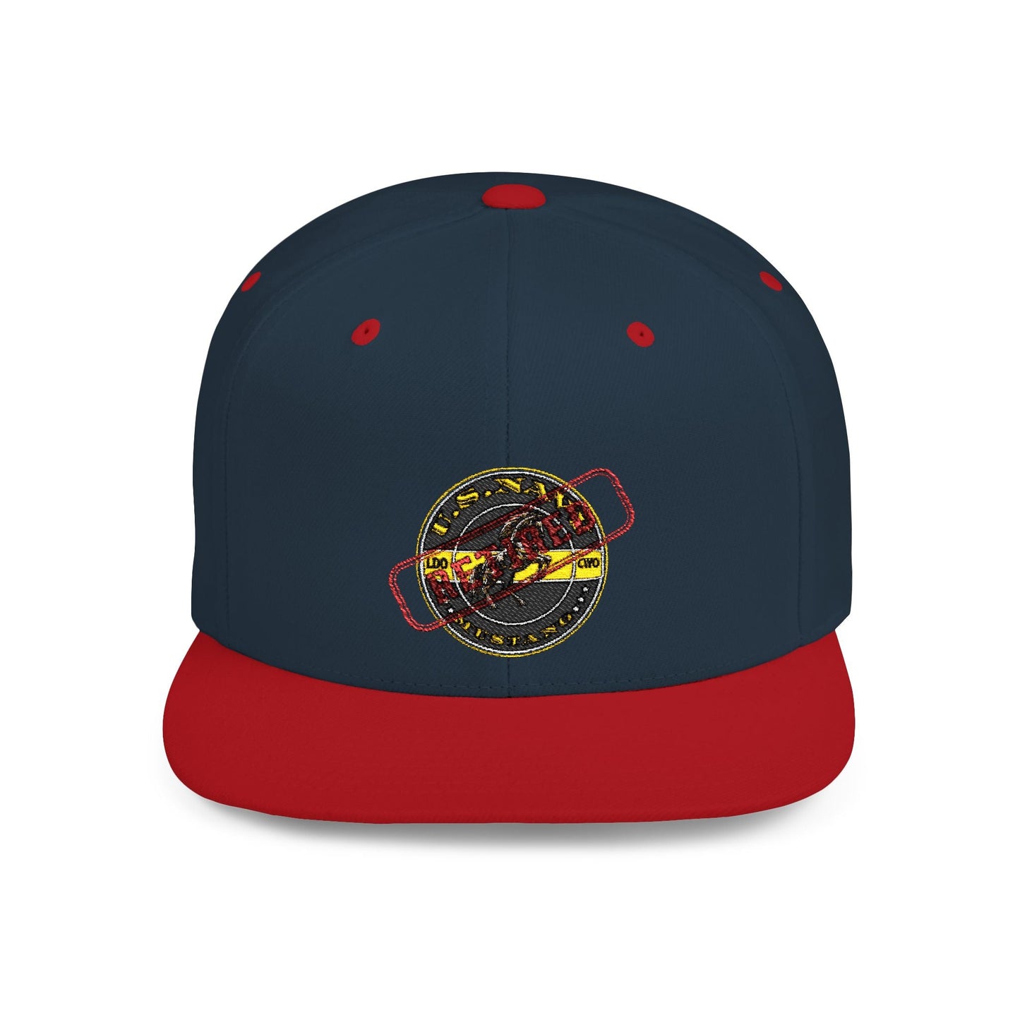 Navy LDO-CWO Mustang Retired Snapback, Veteran Hat, Military Cap, Navy Chief Gift, Custom Embroidered Hat Printify