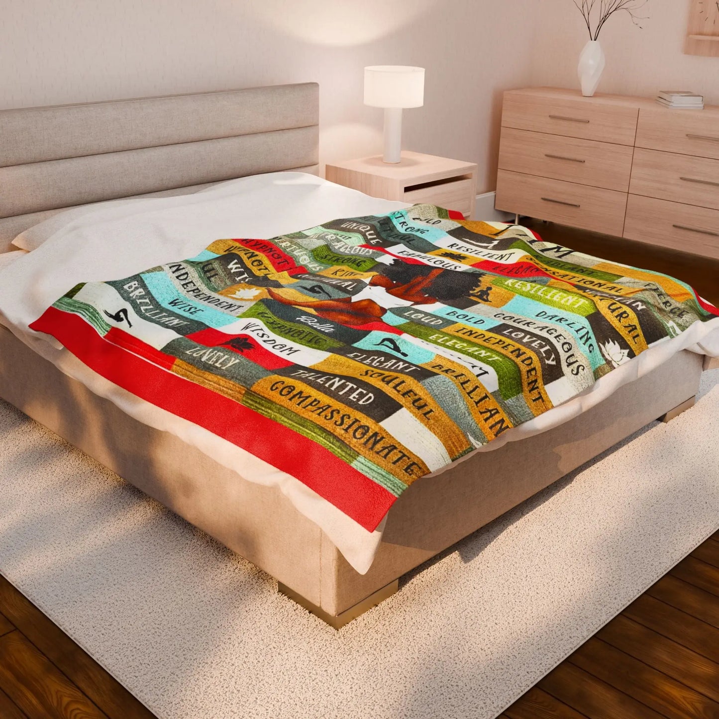 Personalized Plush Velveteen Blanket - Cozy Home Decor Gift - Custom Print Option - Nineteen 29 Kustom