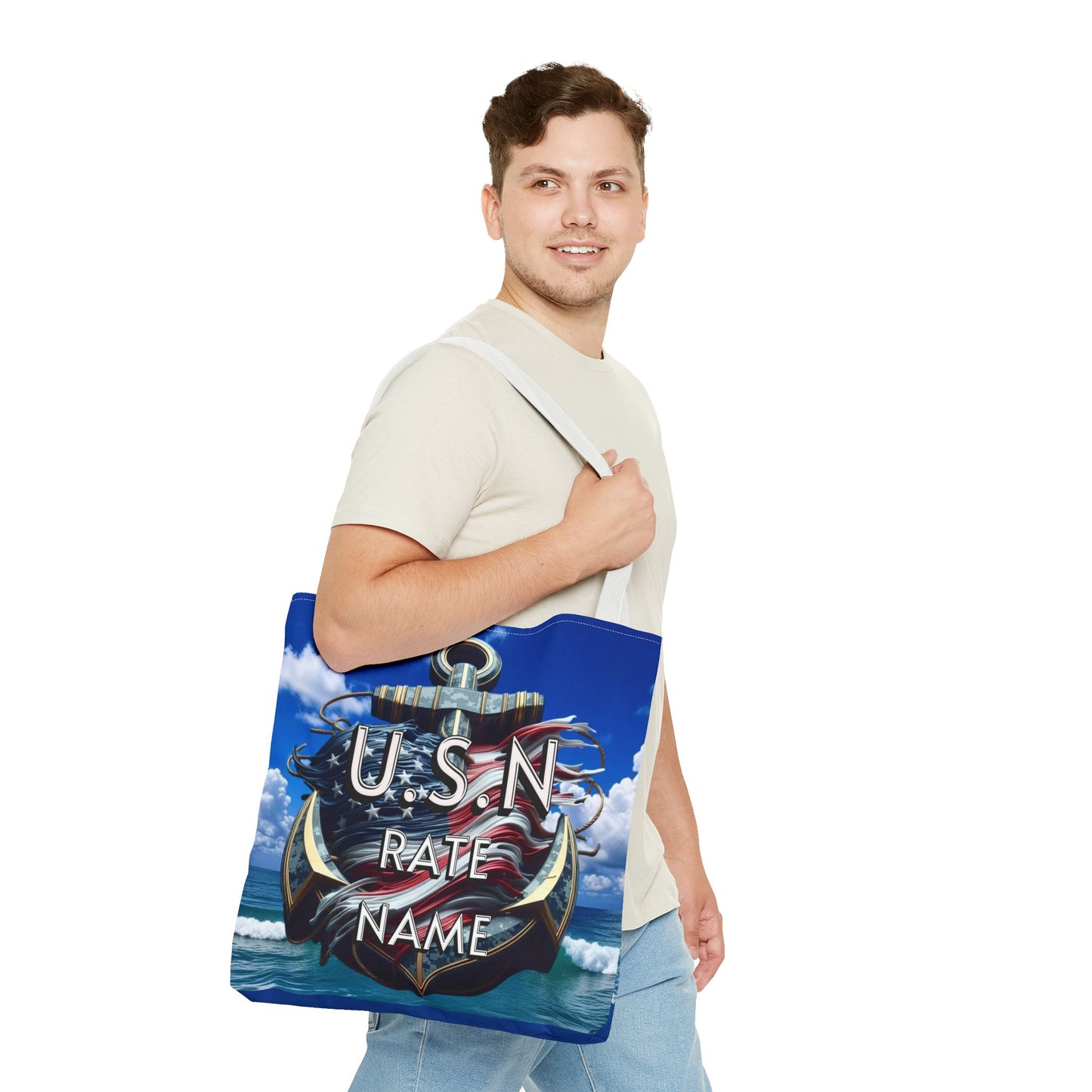 Navy Chief Tote Bag - Nautical Shoulder Bag, Beach Tote, Everyday Purse, Gifts for Navy Chief, Sailor Tote - Nineteen 29 Kustom