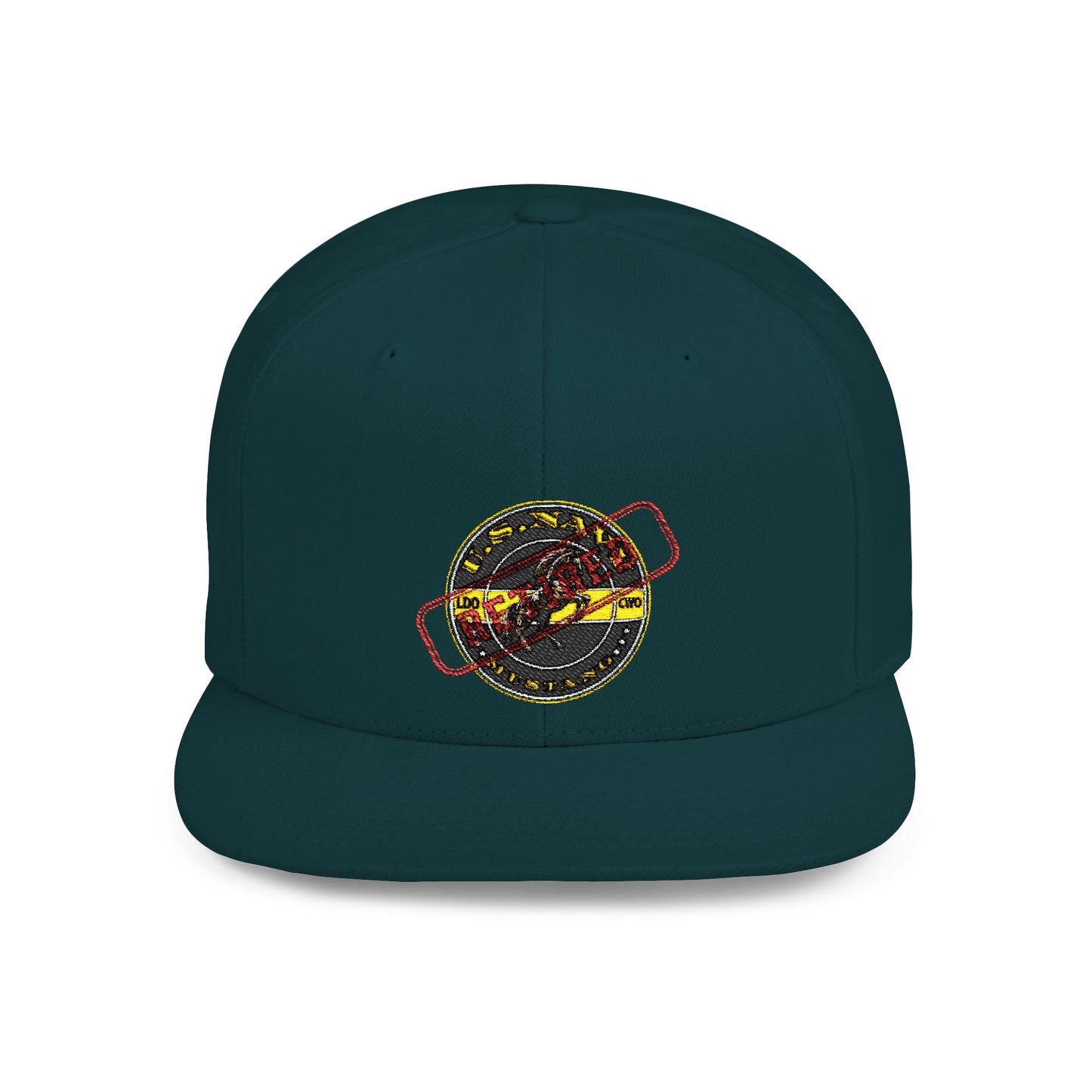 Navy LDO-CWO Mustang Retired Snapback, Veteran Hat, Military Cap, Navy Chief Gift, Custom Embroidered Hat Printify
