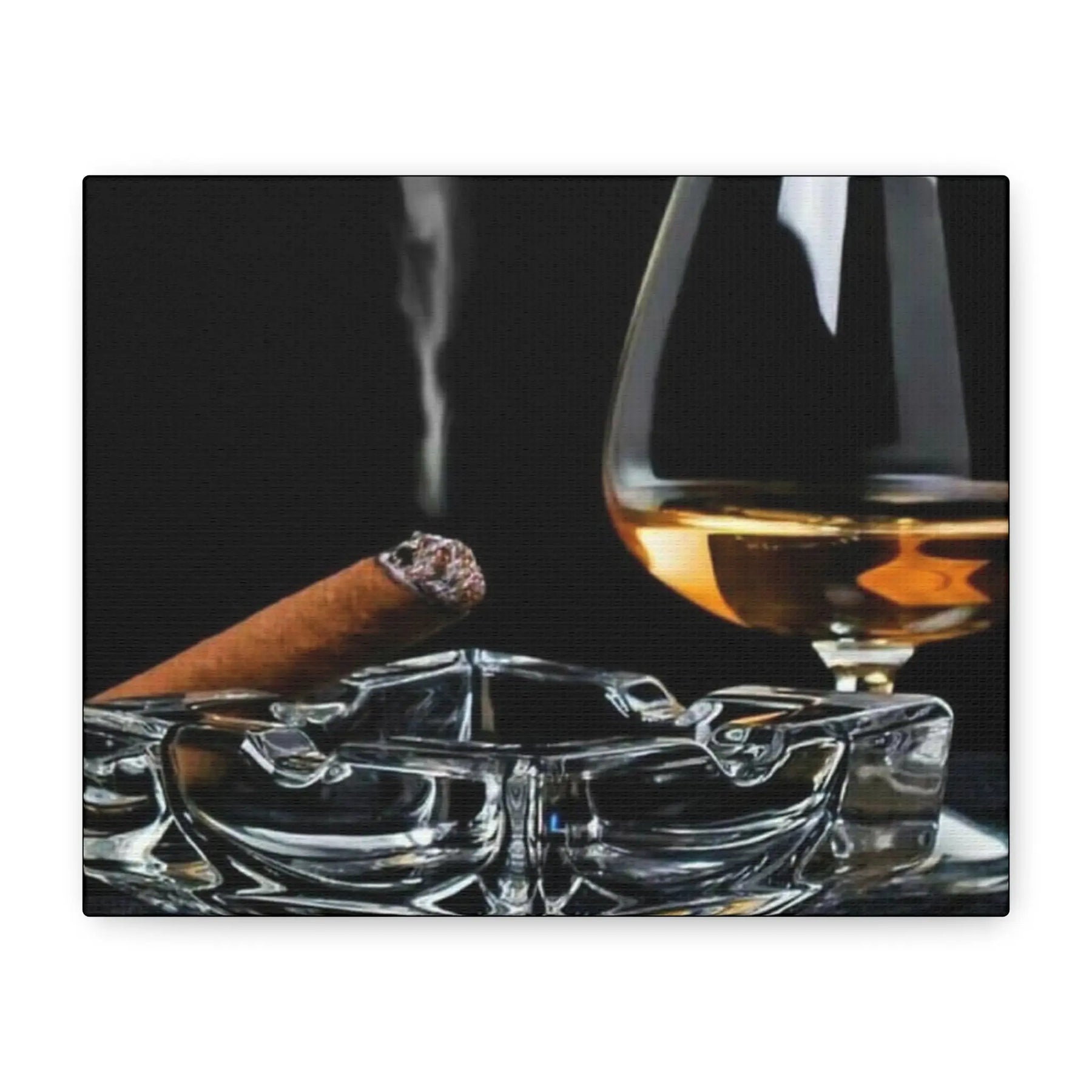 Whiskey and Cigar Matte Canvas, Stretched, 1.25" Printify