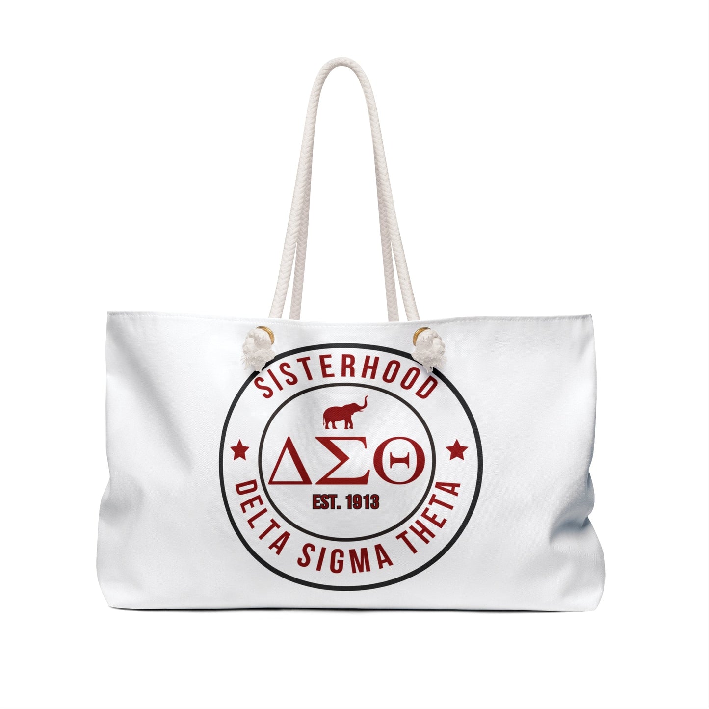Delta Sigma Theta Sorority Weekender Bag, Travel Tote, Sisterhood Bag, Gift for Sorority Sisters, College Dorm Essentials Printify