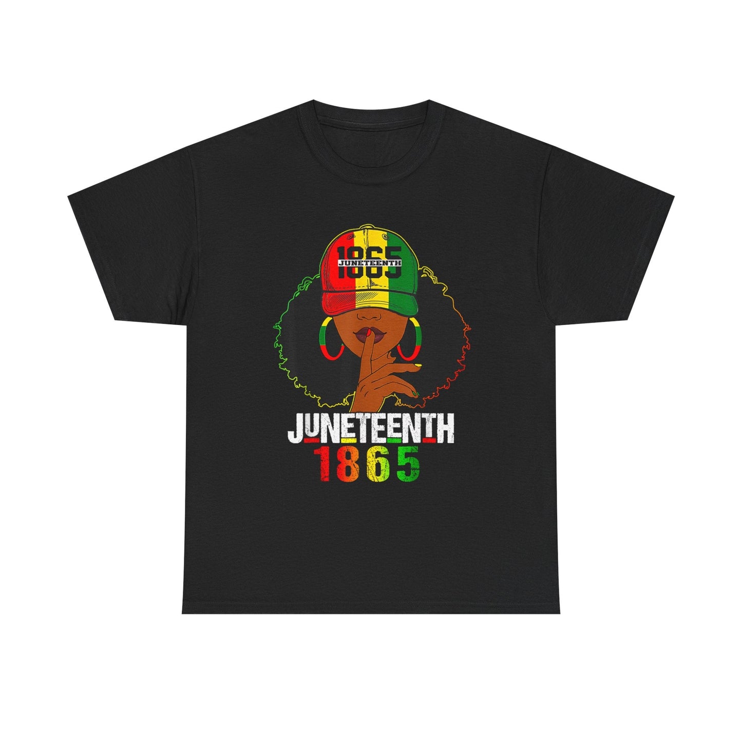 Vintage Afrocentric Unisex Tee, Rastafarian Style T-Shirt, 1865 Design, Black Culture Apparel, Gift for Cultural Celebrations Printify