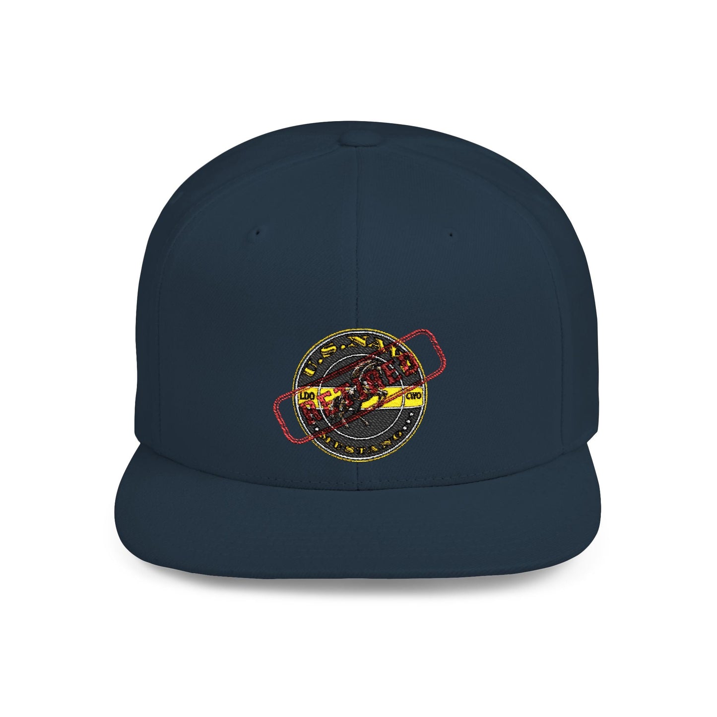 Navy LDO-CWO Mustang Retired Snapback, Veteran Hat, Military Cap, Navy Chief Gift, Custom Embroidered Hat Printify