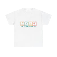 Father Element of Life Unisex Heavy Cotton Tee, Gift for Dad, Father's Day Tee, Family Gathering Shirt, Casual Wear Printify