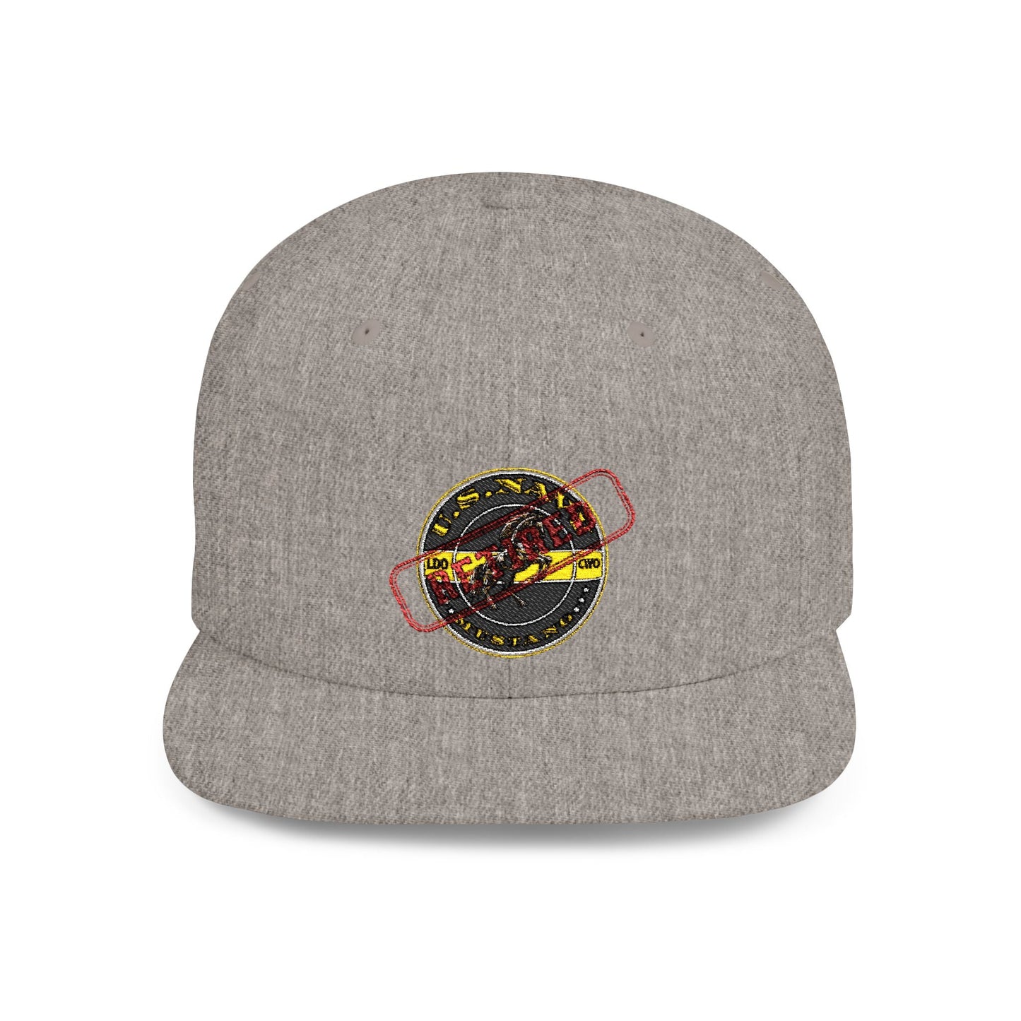 Navy LDO-CWO Mustang Retired Snapback, Veteran Hat, Military Cap, Navy Chief Gift, Custom Embroidered Hat Printify