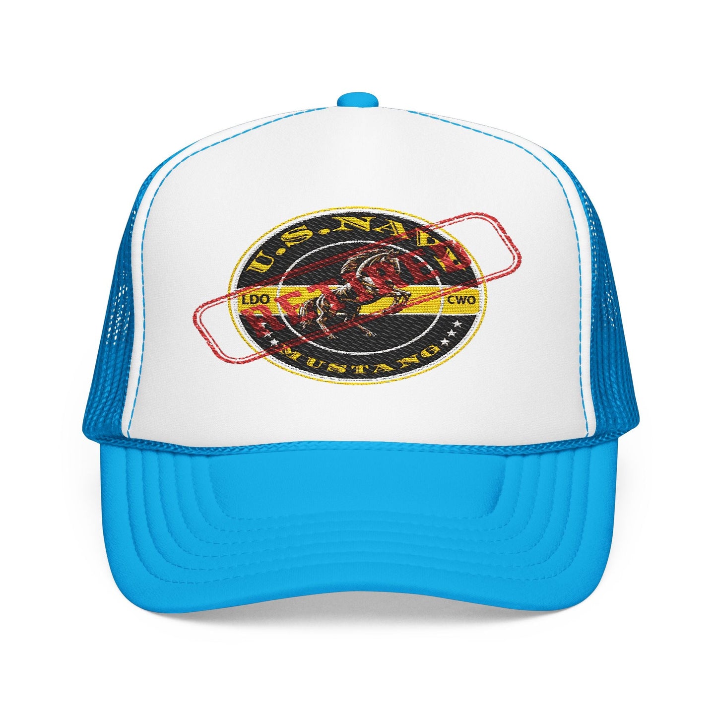 Embroidered Foam Trucker Hat - Retro Style, Outdoor Gear, Gift for Him, Casual Wear, Summer Accessory Printify