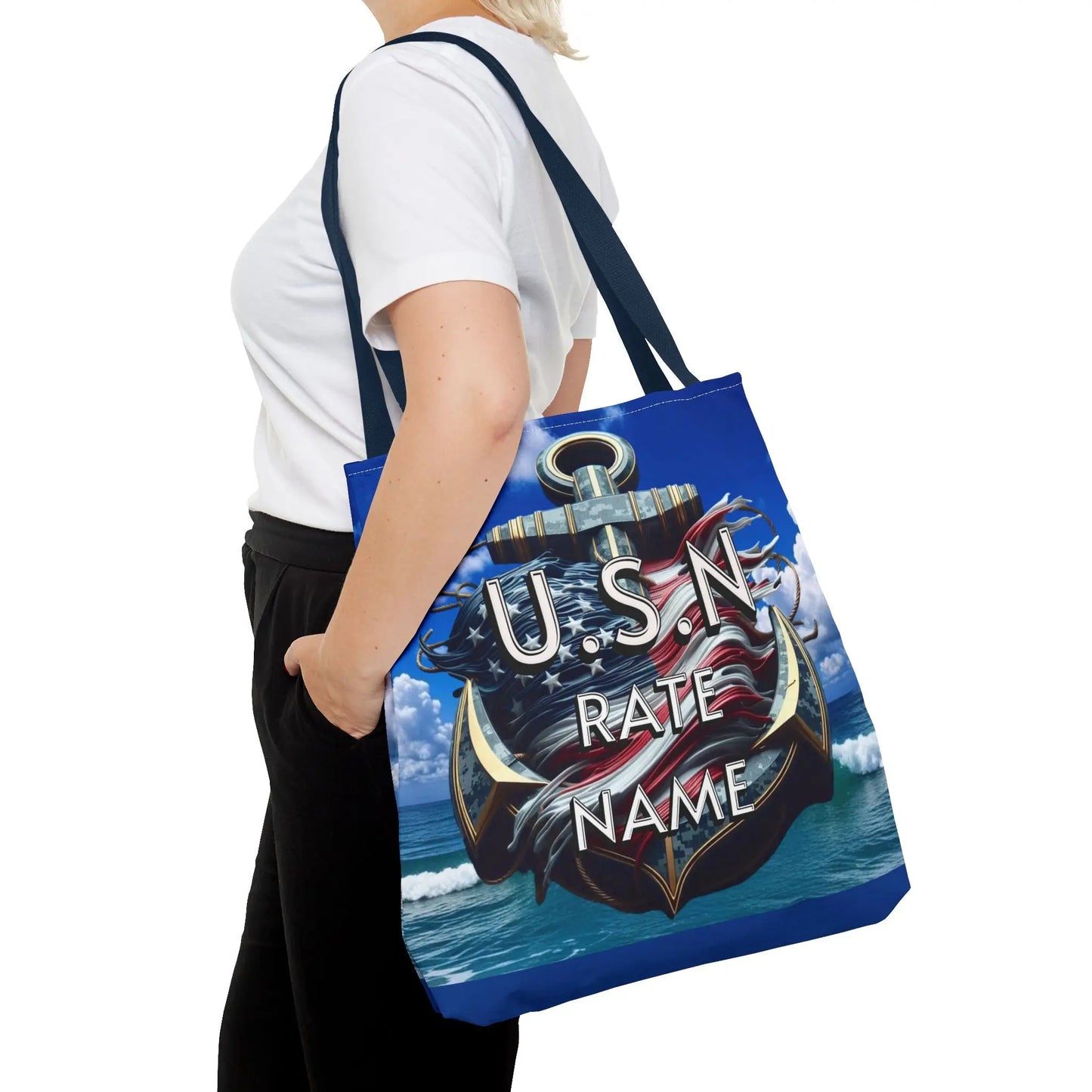 Navy Chief Tote: Stylish, Durable, Versatile - Perfect for Daily Use, Work, or Travel - Nineteen 29 Kustom