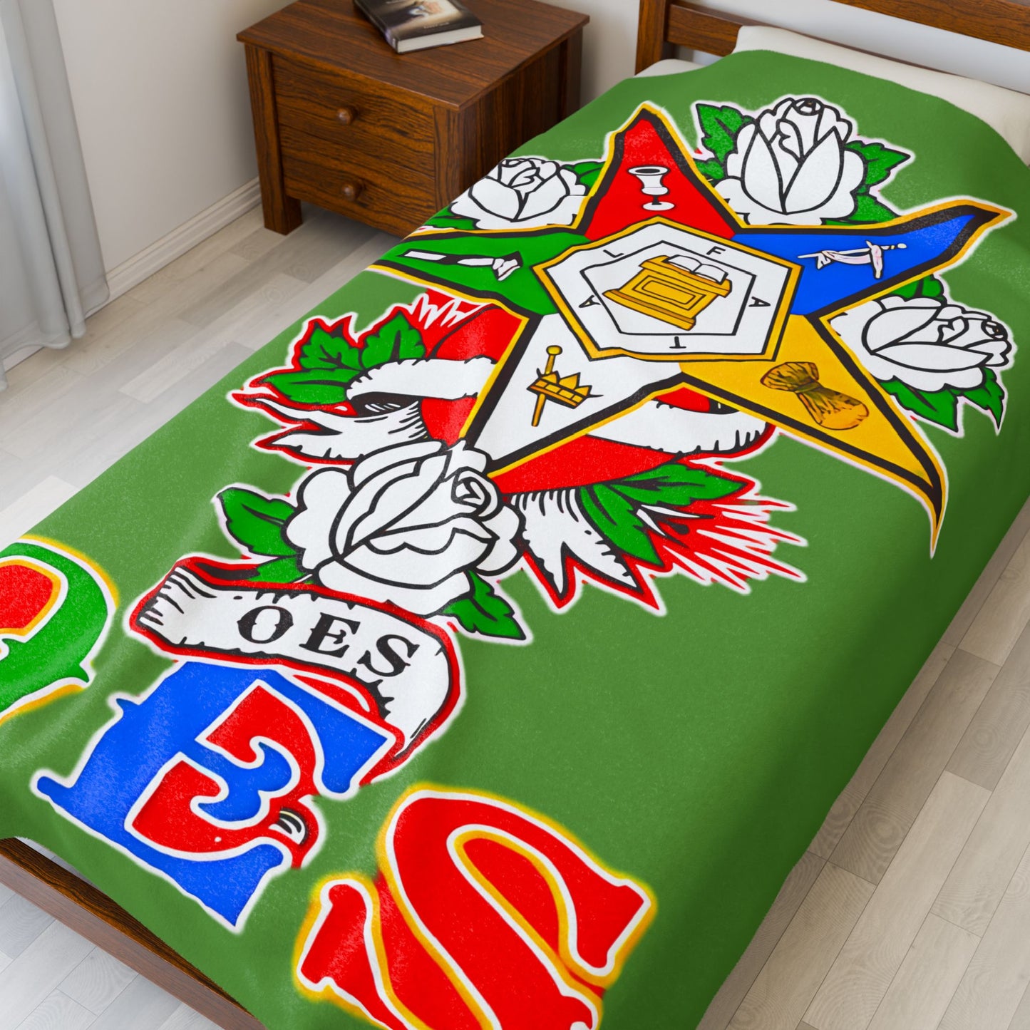 Order of Eastern Velveteen Plush Blanket for Cozy Nights, Reversible Velvet Throw Blanket, Soft Bedding, Fleece Blanket, - Nineteen 29 Kustom