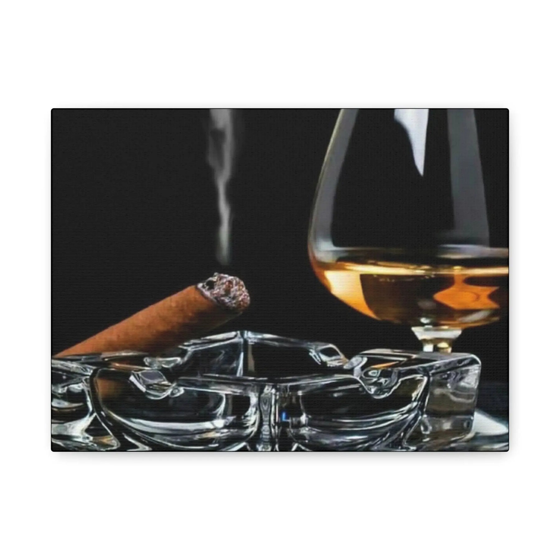Whiskey and Cigar Matte Canvas, Stretched, 1.25" Printify