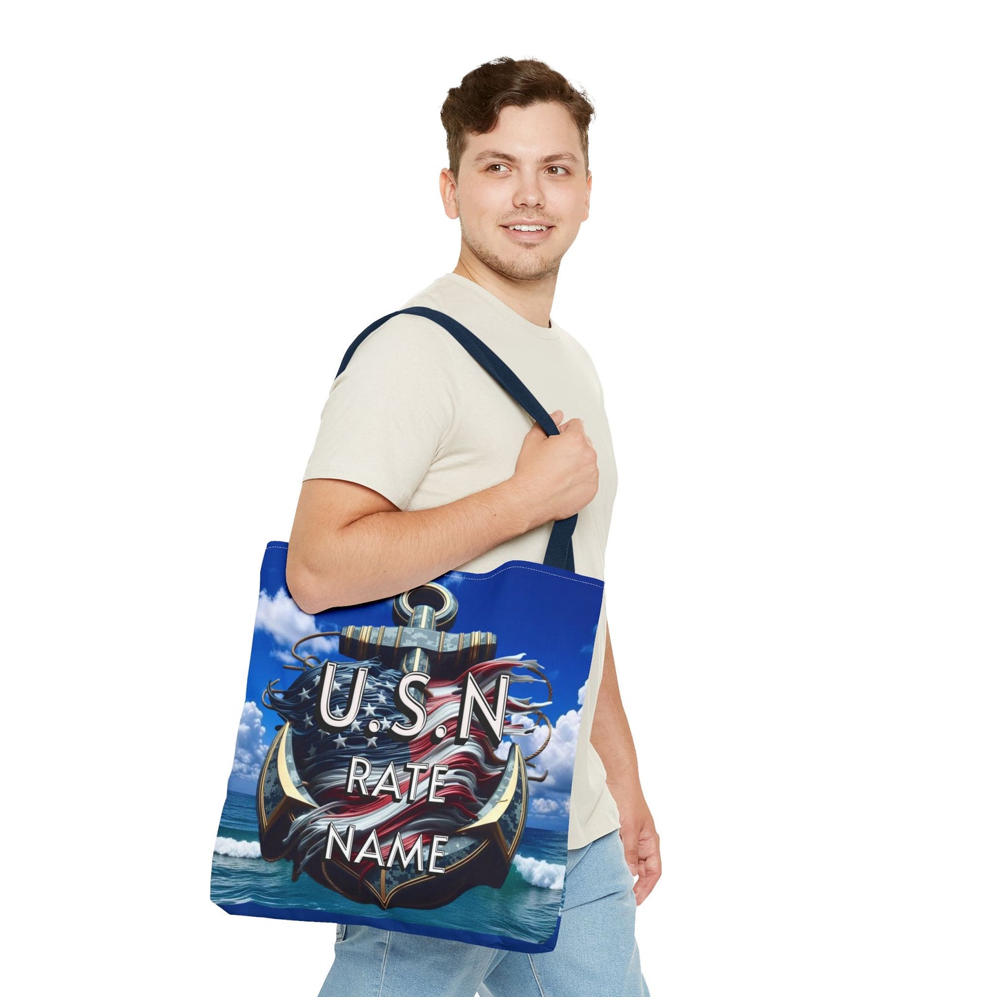 Navy Chief Tote Bag - Nautical Shoulder Bag, Beach Tote, Everyday Purse, Gifts for Navy Chief, Sailor Tote - Nineteen 29 Kustom