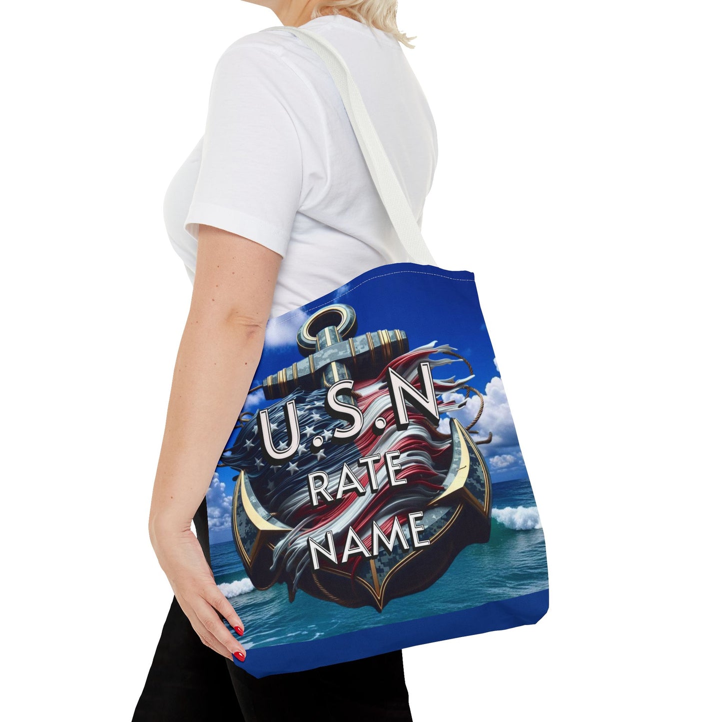 Navy Chief Tote Bag - Nautical Shoulder Bag, Beach Tote, Everyday Purse, Gifts for Navy Chief, Sailor Tote - Nineteen 29 Kustom