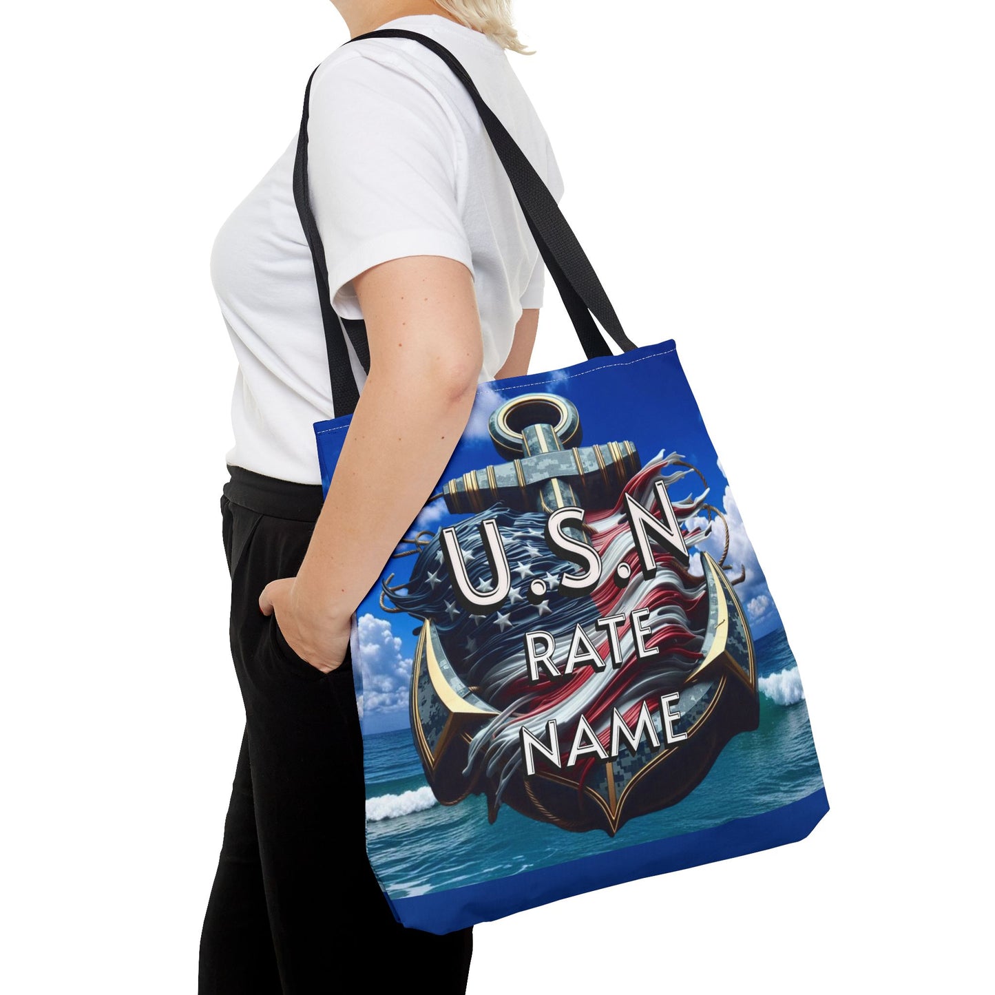 Navy Chief Tote Bag - Nautical Shoulder Bag, Beach Tote, Everyday Purse, Gifts for Navy Chief, Sailor Tote - Nineteen 29 Kustom