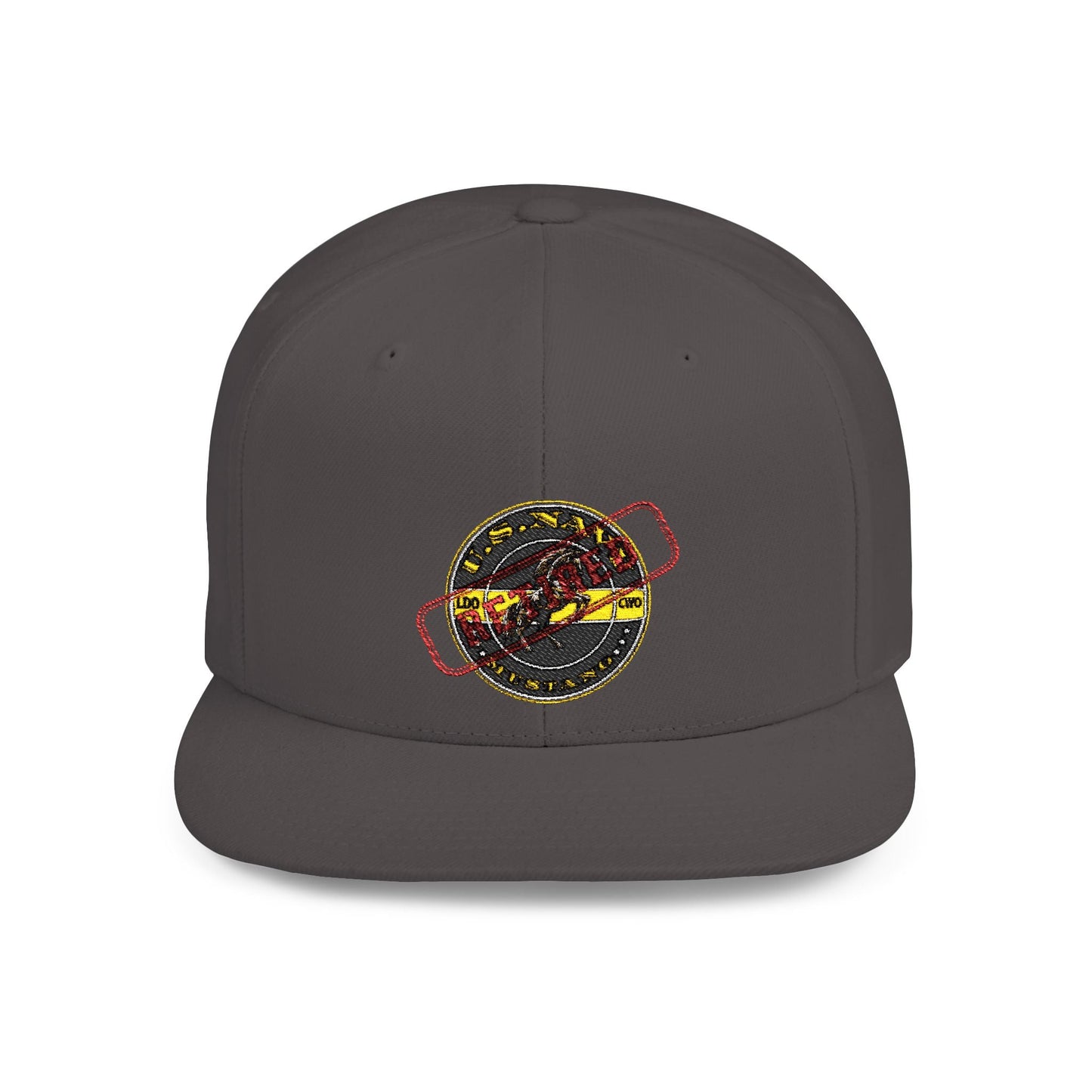 Navy LDO-CWO Mustang Retired Snapback, Veteran Hat, Military Cap, Navy Chief Gift, Custom Embroidered Hat Printify