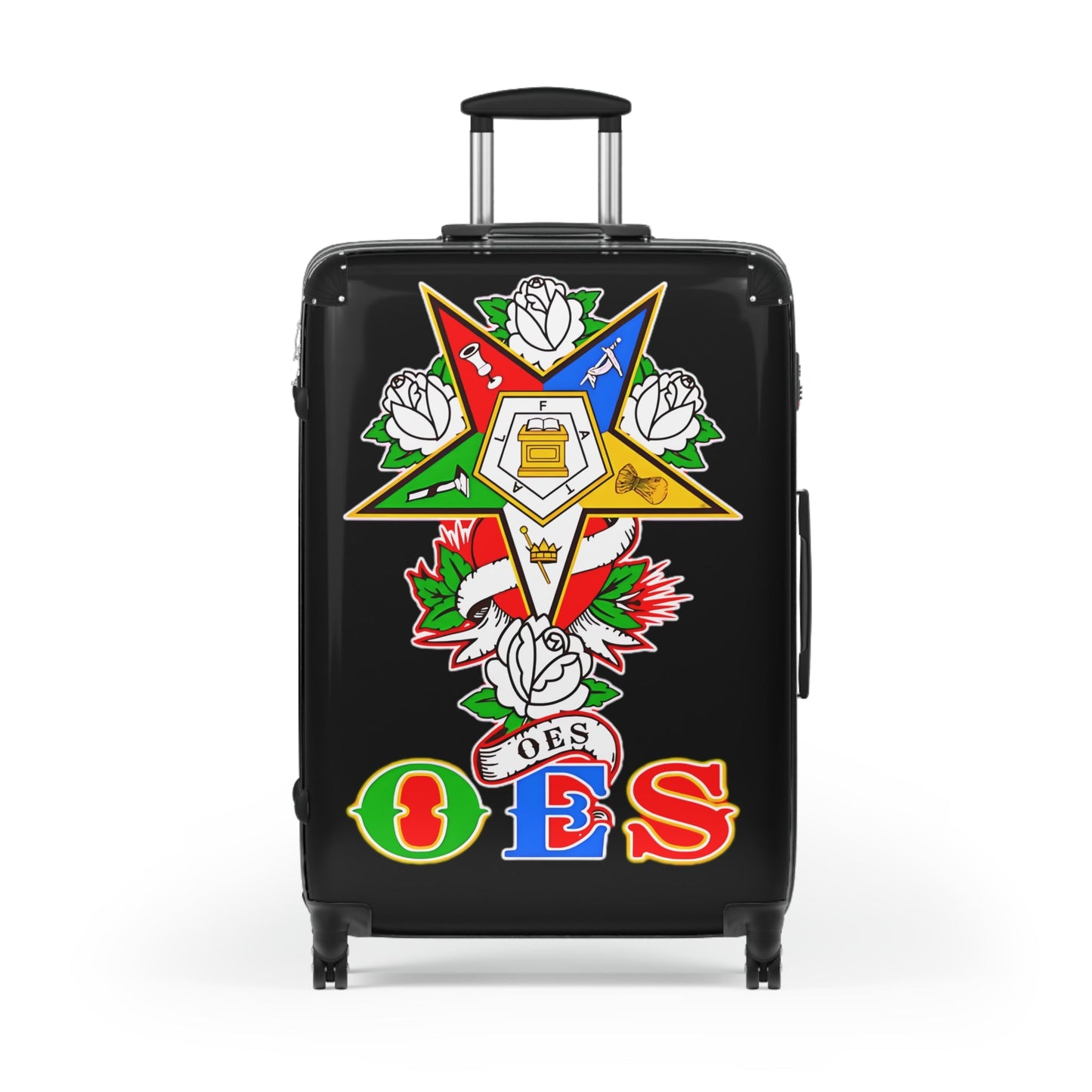 Order of Eastern Star Custom Suitcase, OES Luggage, Travel Bag, Eastern Star Gift, Organization Suitcase, Freemason Travel Gear Printify
