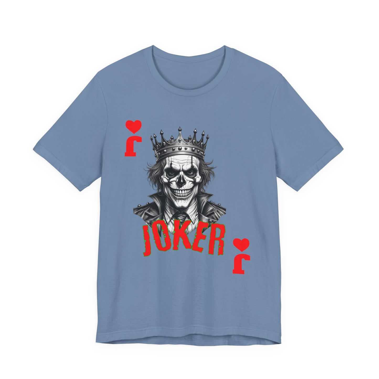 Joker Graphic Tee, Unisex T-Shirt for Fans, Casual Wear, Gift for Birthdays, Halloween Costume, Superhero Theme, Graphic Novel Style - Nineteen 29 Kustom