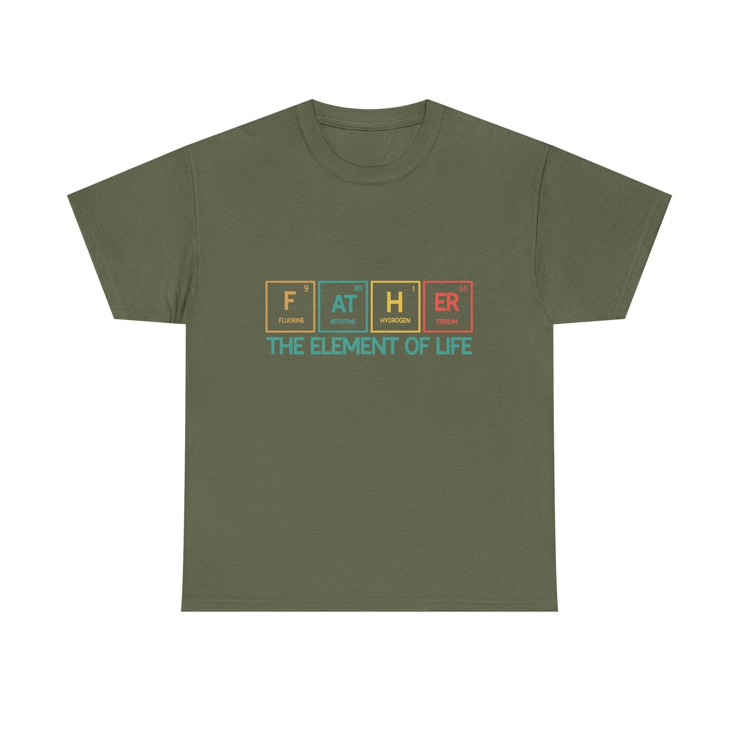 Father Element of Life Unisex Heavy Cotton Tee, Gift for Dad, Father's Day Tee, Family Gathering Shirt, Casual Wear Printify