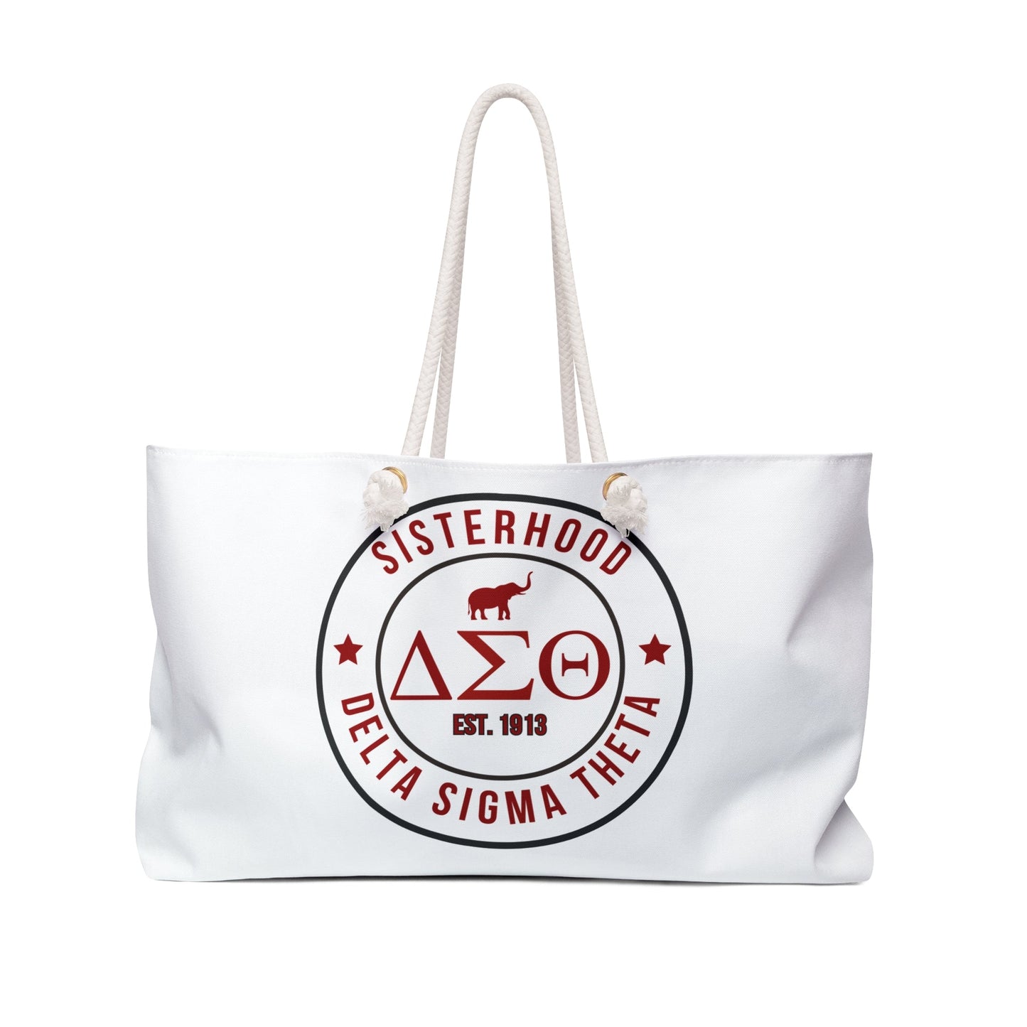 Delta Sigma Theta Sorority Weekender Bag, Travel Tote, Sisterhood Bag, Gift for Sorority Sisters, College Dorm Essentials Printify