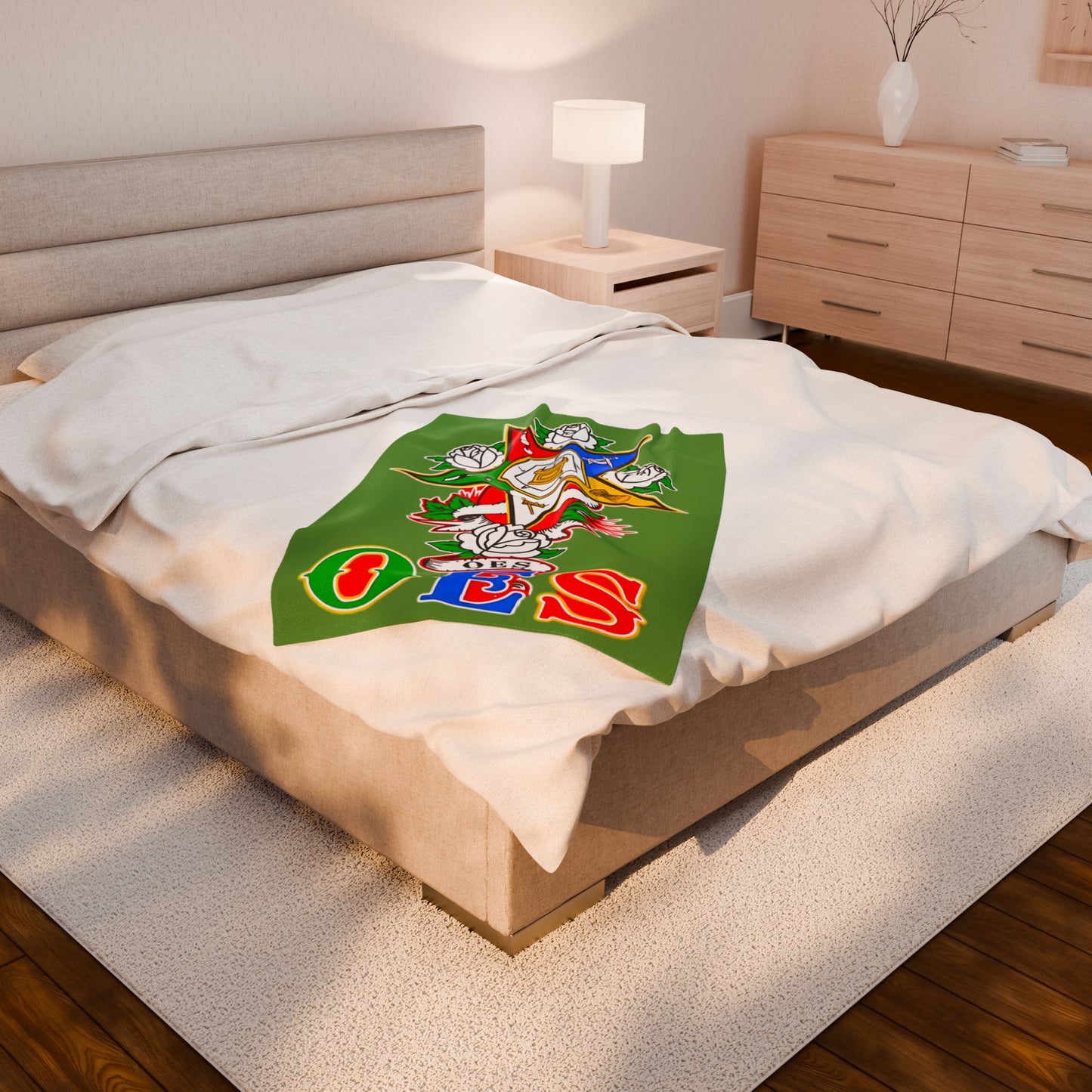 Order of Eastern Velveteen Plush Blanket for Cozy Nights, Reversible Velvet Throw Blanket, Soft Bedding, Fleece Blanket, - Nineteen 29 Kustom
