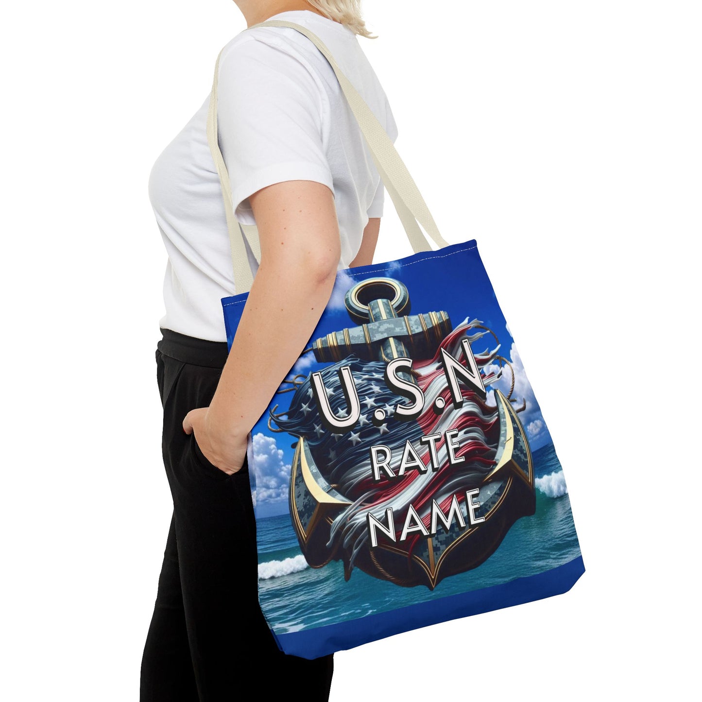 Navy Chief Tote Bag - Nautical Shoulder Bag, Beach Tote, Everyday Purse, Gifts for Navy Chief, Sailor Tote - Nineteen 29 Kustom