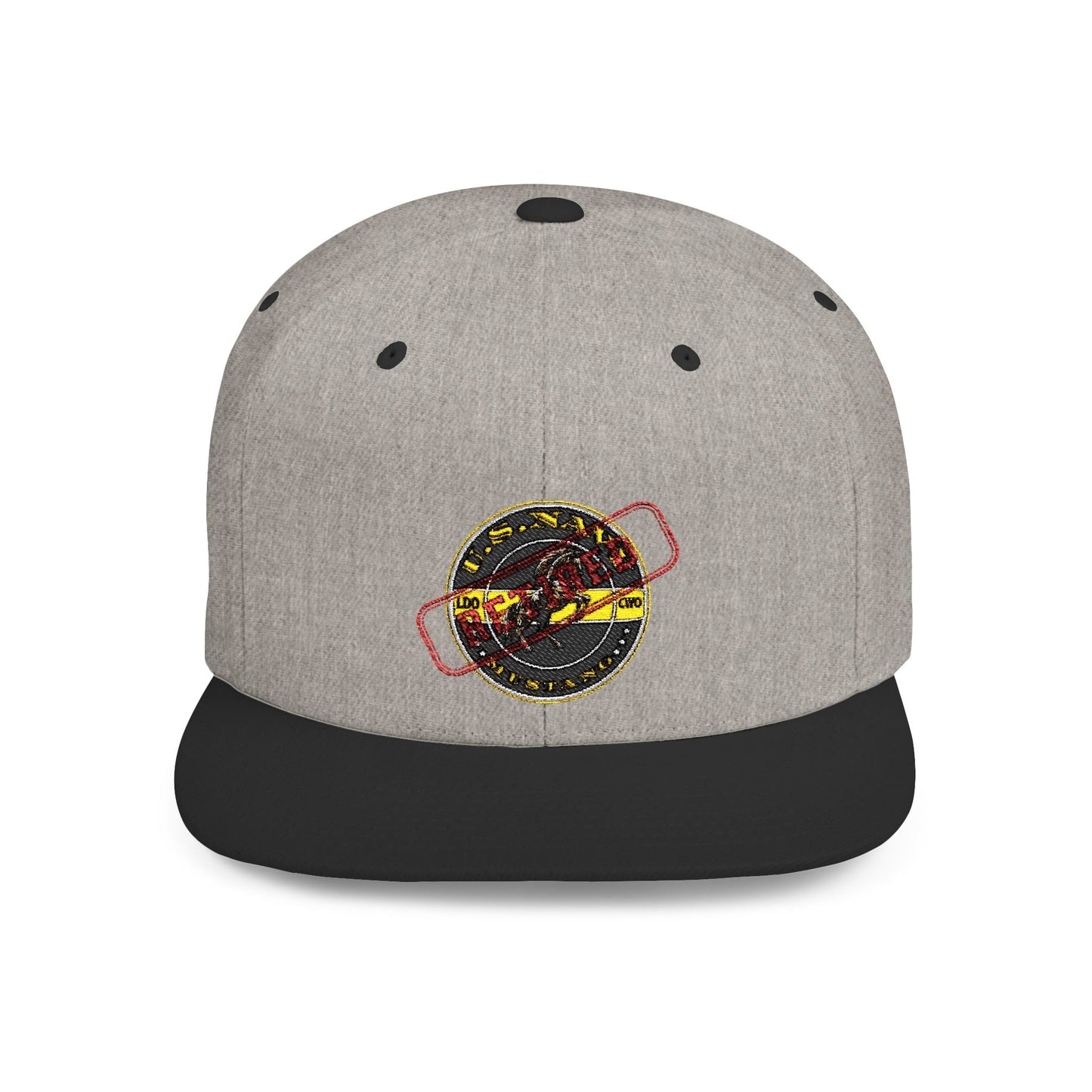 Navy LDO-CWO Mustang Retired Snapback, Veteran Hat, Military Cap, Navy Chief Gift, Custom Embroidered Hat Printify