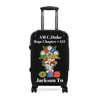 Custom Graphic Suitcases, Personalized Carry-On for Travelers, Unique Travel Gear, Ideal for Eastern Stars, Great OES Gift, AM C Duke Printify