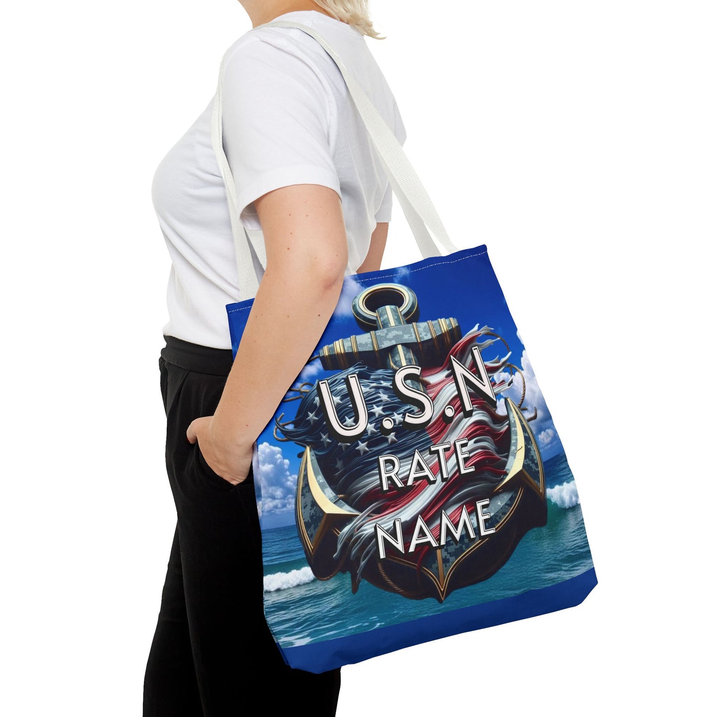 Navy Chief Tote Bag - Nautical Shoulder Bag, Beach Tote, Everyday Purse, Gifts for Navy Chief, Sailor Tote - Nineteen 29 Kustom