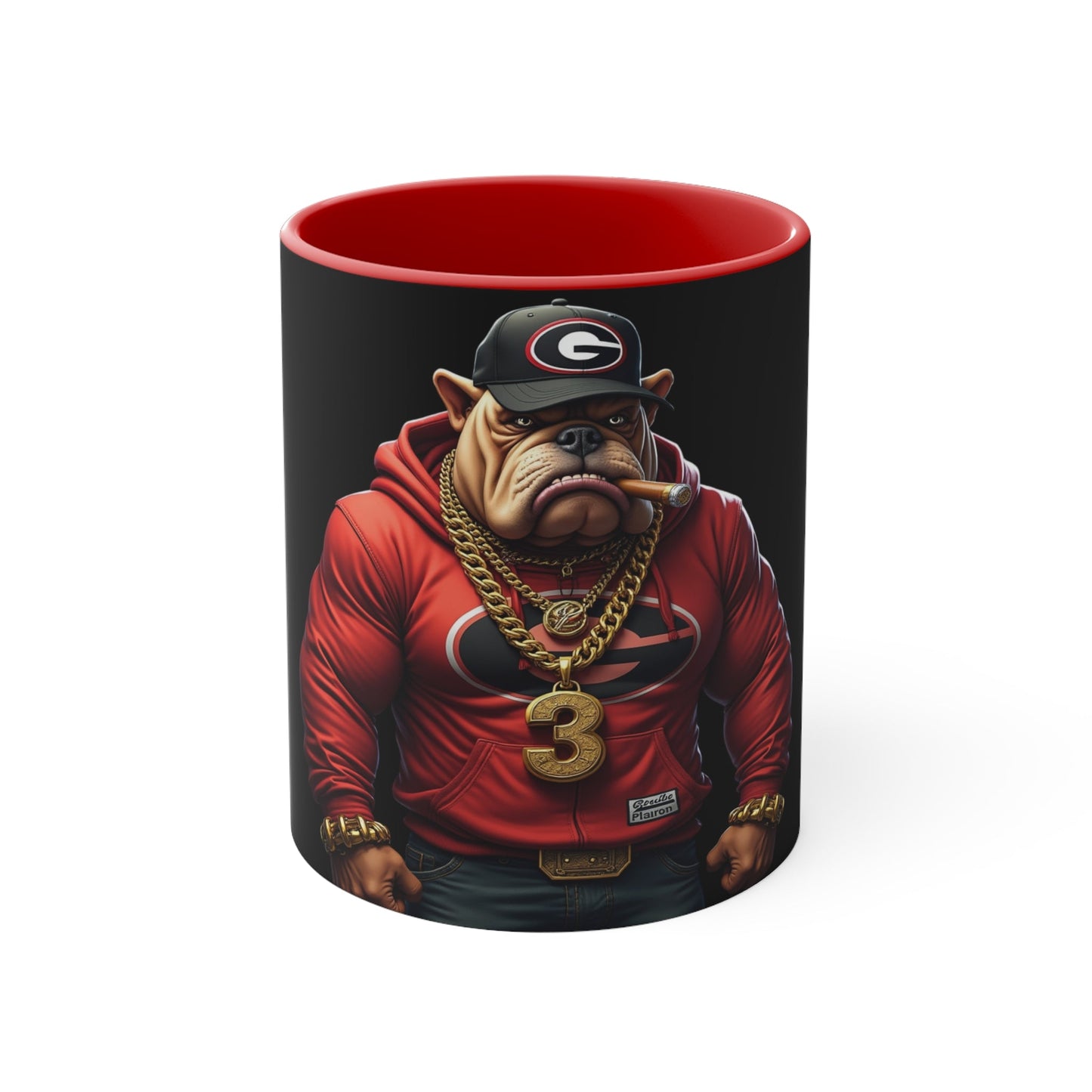 Bulldog Accent Mug, Dog Lover Gift, Coffee Mug, Tea Cup, Home Decor, Animal Lover Present, Birthday Gift Printify