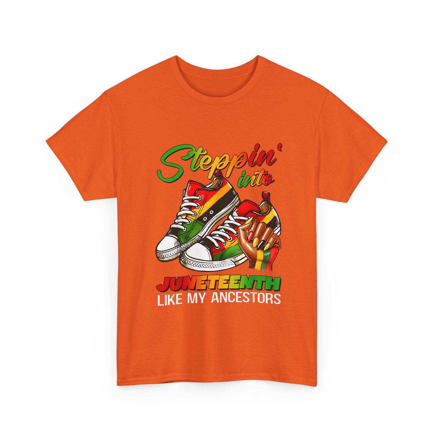 Juneteenth Celebration Tee, Unisex Heavy Cotton Tee, Black History Month Shirt, Casual Streetwear, Family Gathering Fashion - Nineteen 29 Kustom