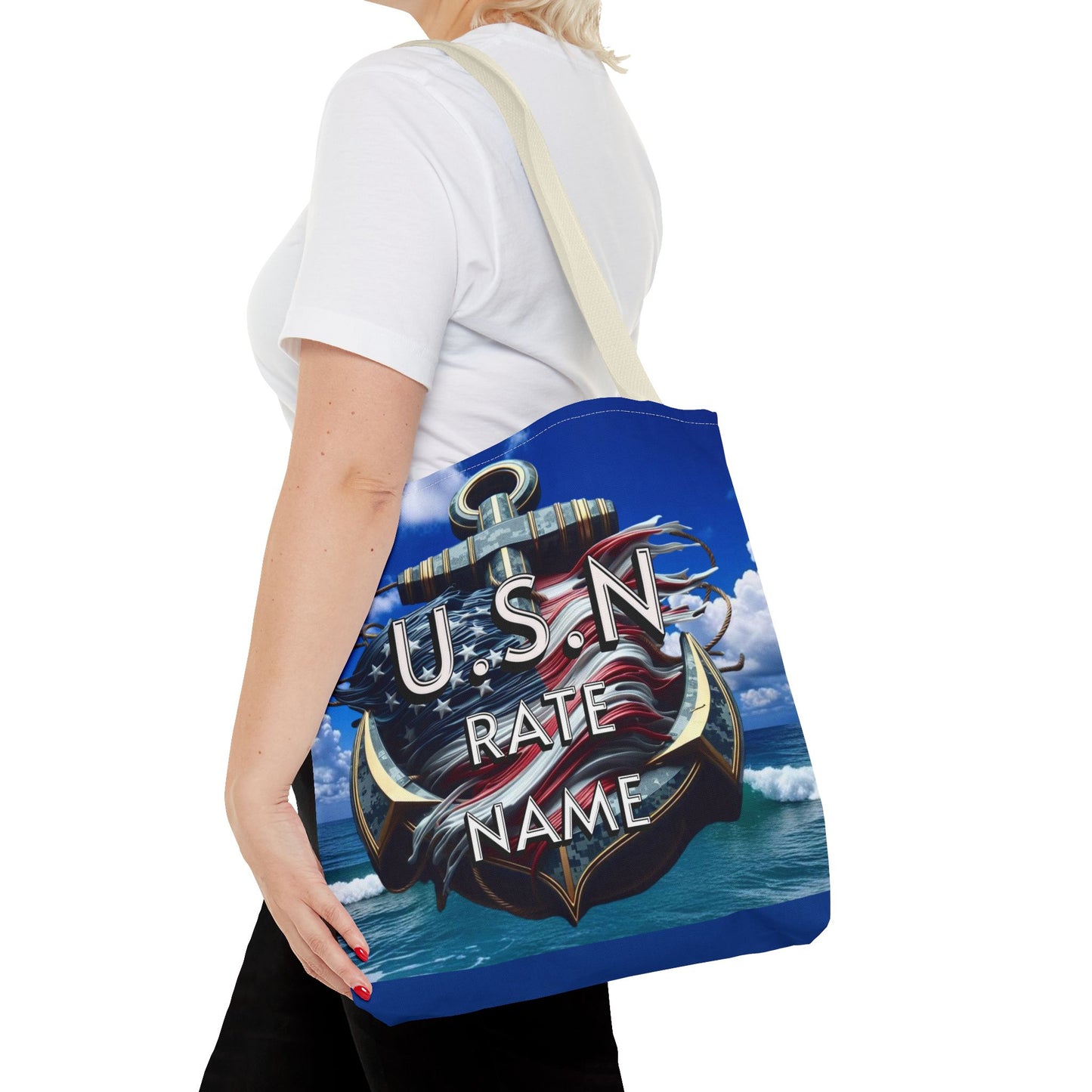 Navy Chief Tote Bag - Nautical Shoulder Bag, Beach Tote, Everyday Purse, Gifts for Navy Chief, Sailor Tote - Nineteen 29 Kustom