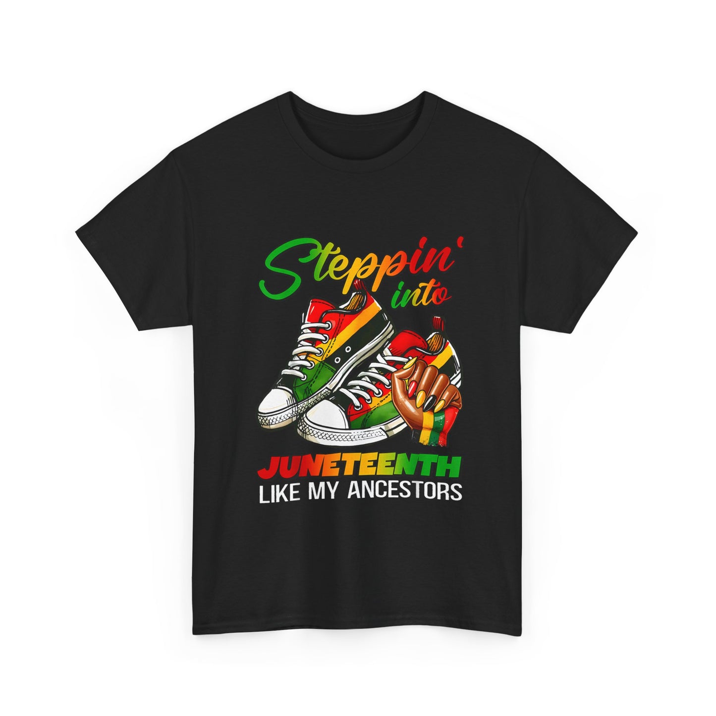 Juneteenth Celebration Tee, Unisex Heavy Cotton Tee, Black History Month Shirt, Casual Streetwear, Family Gathering Fashion - Nineteen 29 Kustom