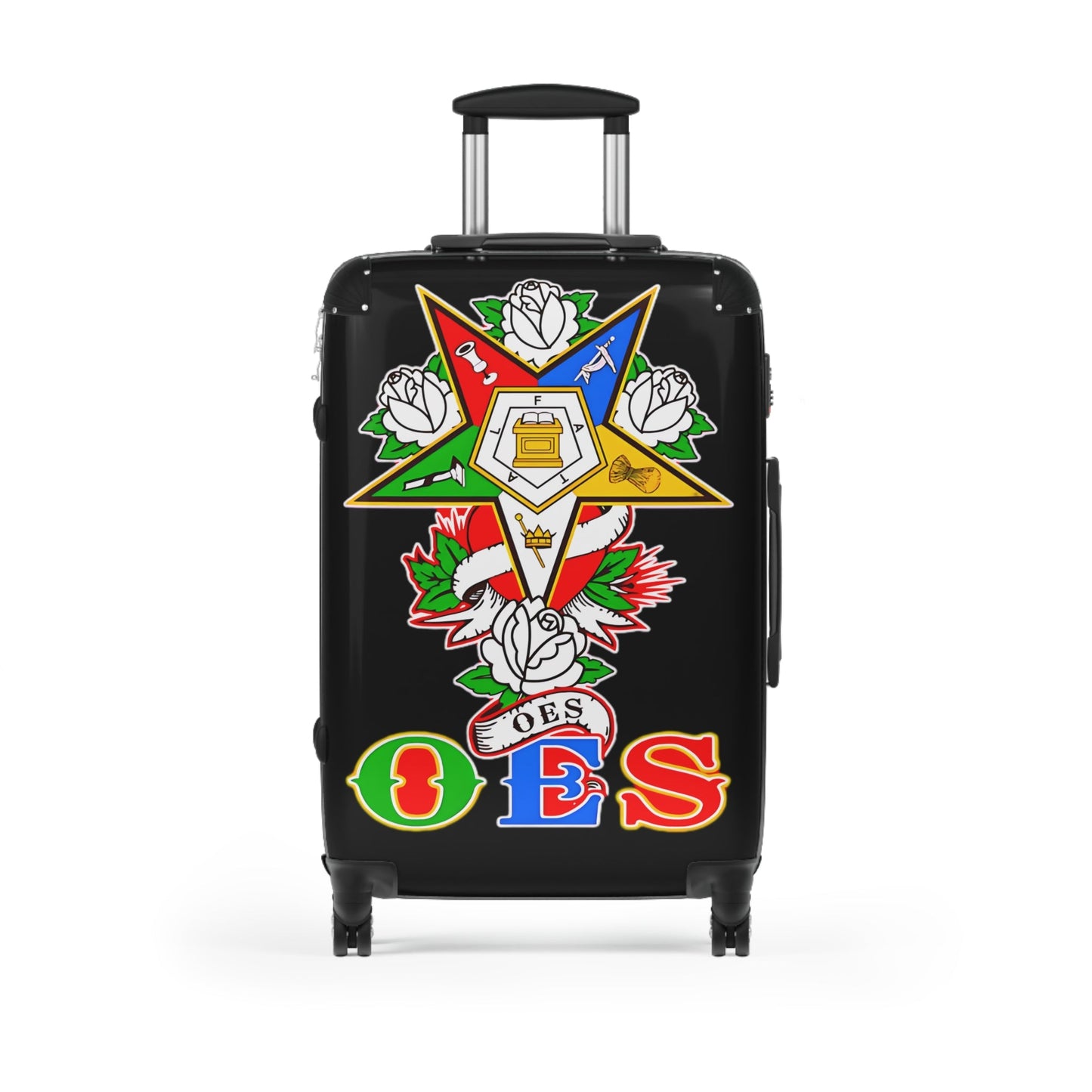 Order of Eastern Star Custom Suitcase, OES Luggage, Travel Bag, Eastern Star Gift, Organization Suitcase, Freemason Travel Gear Printify