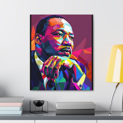 MLK Colorful Pop Art Canvas Print — Inspirational Civil Rights Portrait - Nineteen 29 Kustom