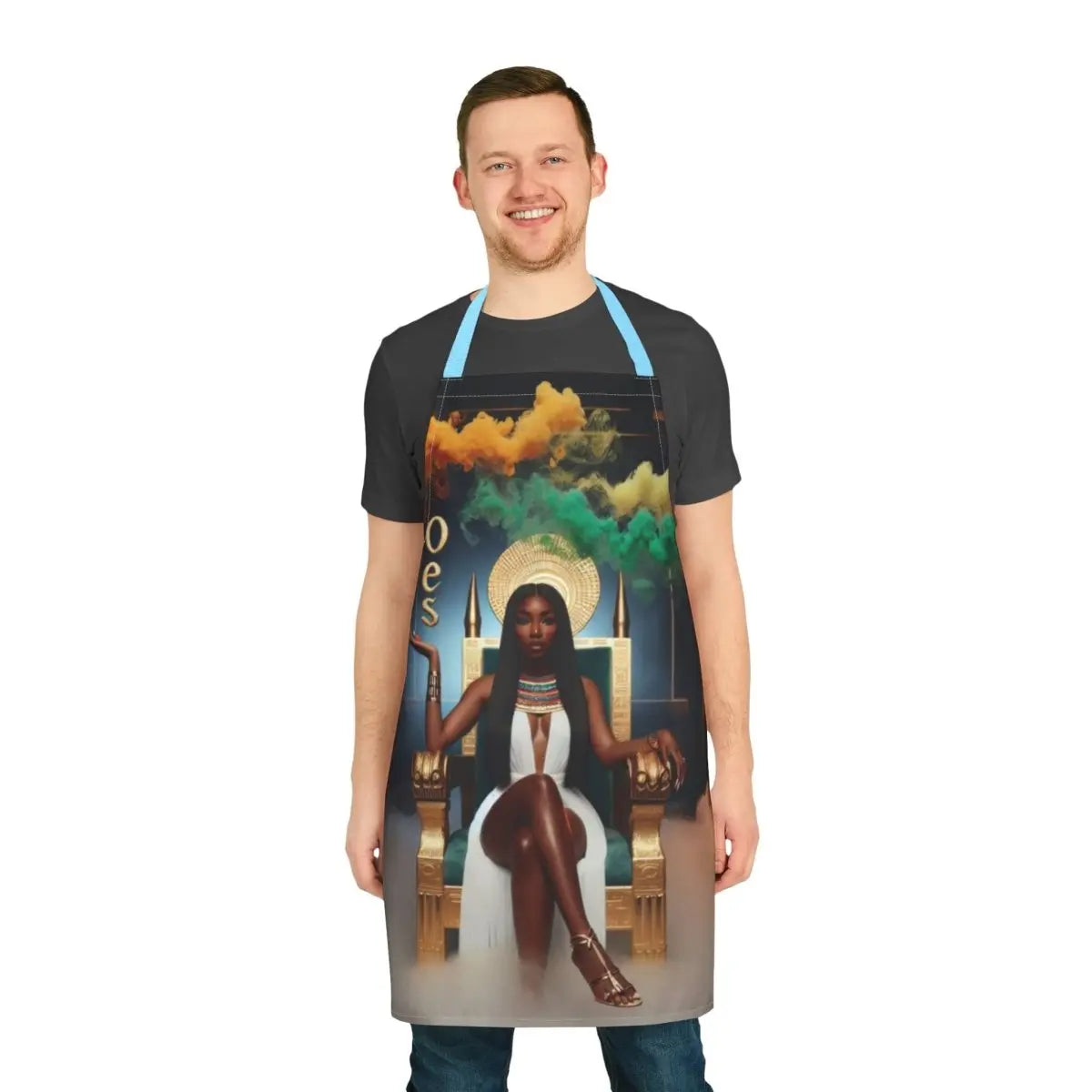 Kitchen Apron - OES Goddess Regal Throne Art Apron - Nineteen 29 Kustom