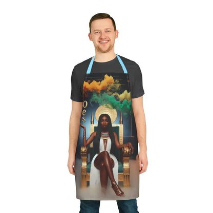 Kitchen Apron - OES Goddess Regal Throne Art Apron - Nineteen 29 Kustom