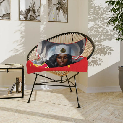 Velveteen Microfiber Blanket - Daughters of Isis Afrocentric Portrait Throw - Nineteen 29 Kustom
