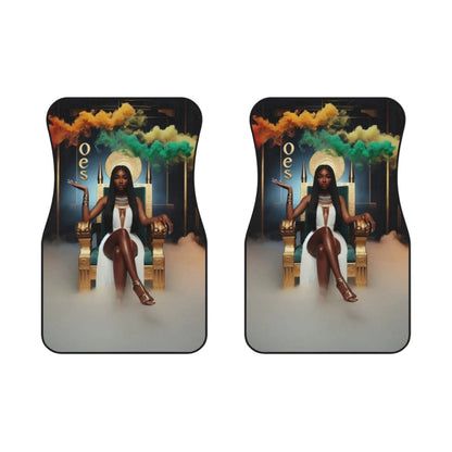 Car Mats - OES Queen on Throne Design (2x Front) - Nineteen 29 Kustom