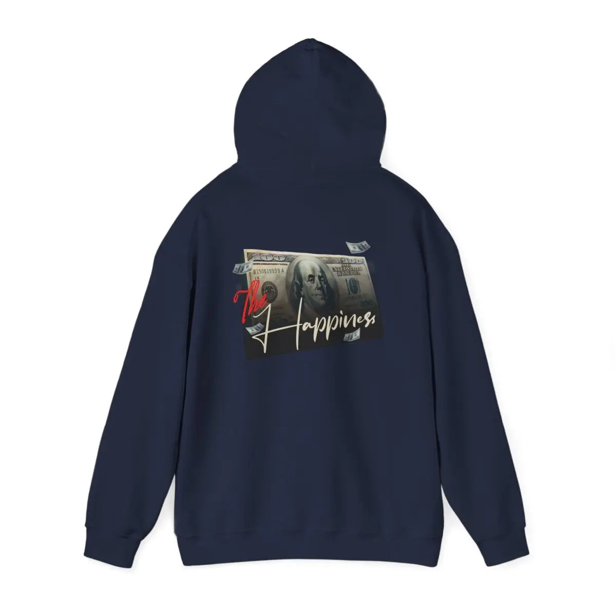 Hoodie - 'Money Can't Buy Happiness' Vintage Cash Graphic Hoodie Printify