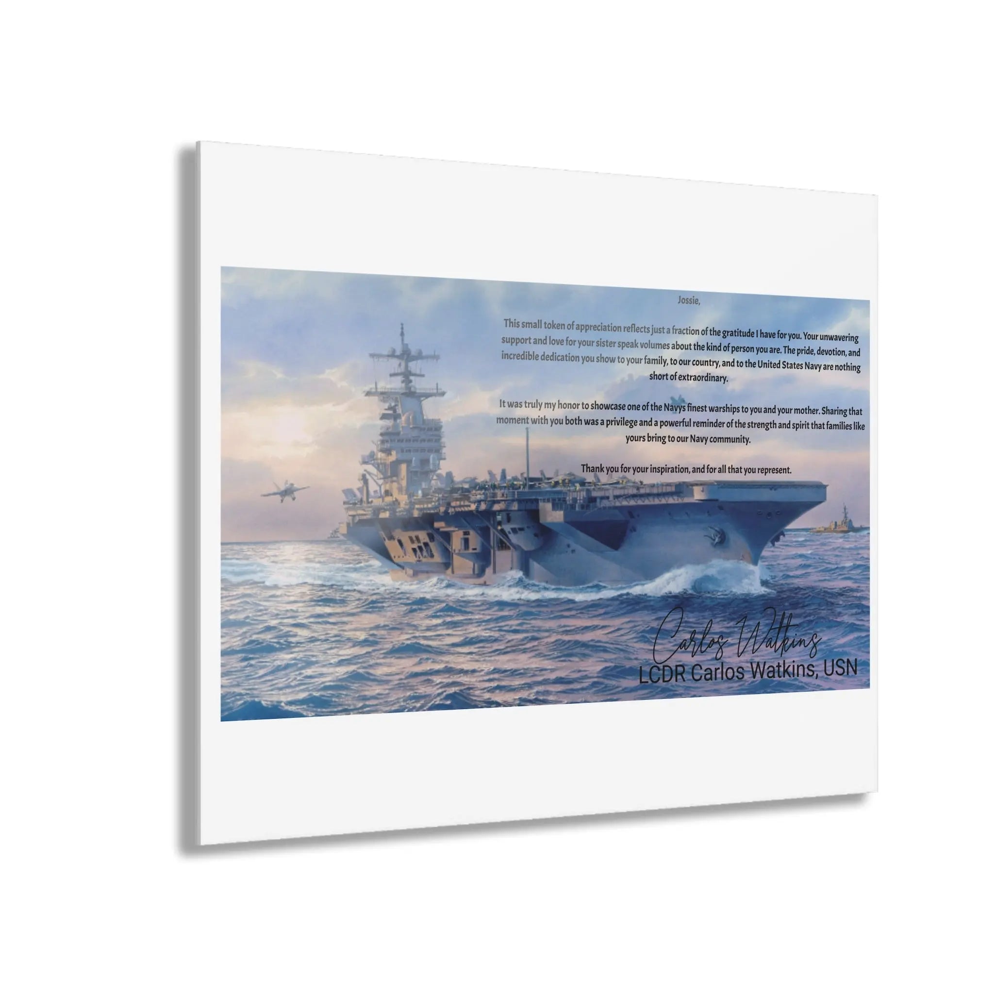 Nautical Military Acrylic Print Wall Art, Coastal Decor, Gift for Veterans