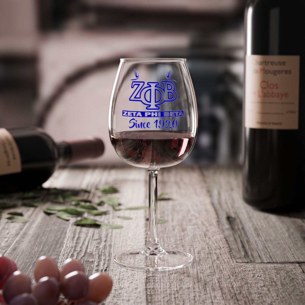 Zeta Phi Beta 12oz Wine Glass — "Since 1920" Sorority Stemmed Glass - Nineteen 29 Kustom