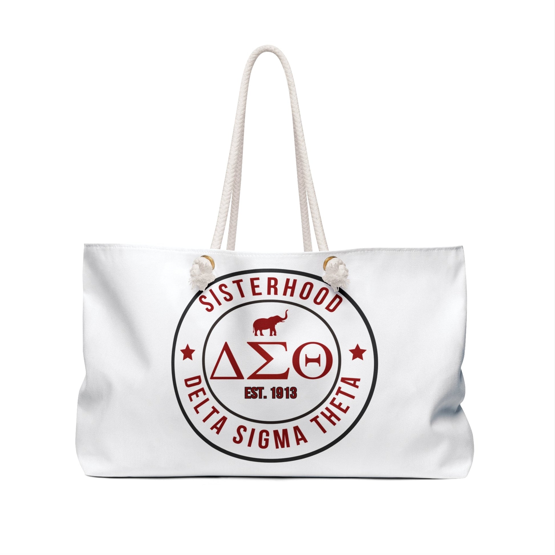 Delta Sigma Theta Sorority Weekender Bag, Travel Tote, Sisterhood Bag, Gift for Sorority Sisters, College Dorm Essentials Printify