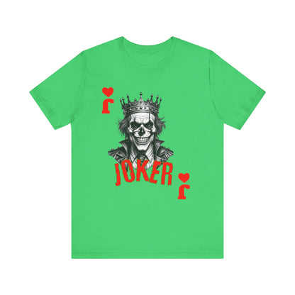 Joker Graphic Tee, Unisex T-Shirt for Fans, Casual Wear, Gift for Birthdays, Halloween Costume, Superhero Theme, Graphic Novel Style - Nineteen 29 Kustom
