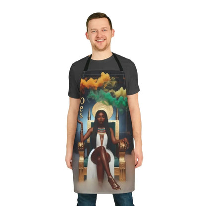 Kitchen Apron - OES Goddess Regal Throne Art Apron - Nineteen 29 Kustom