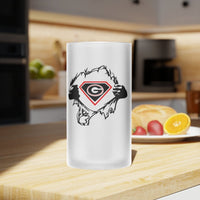 Ripped UGA Team Frosted Glass Beer Mug - Nineteen 29 Kustom