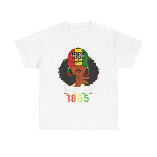 Vintage Afrocentric Unisex Tee, Rastafarian Style T-Shirt, 1865 Design, Black Culture Apparel, Gift for Cultural Celebrations Printify