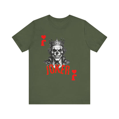 Joker Graphic Tee, Unisex T-Shirt for Fans, Casual Wear, Gift for Birthdays, Halloween Costume, Superhero Theme, Graphic Novel Style - Nineteen 29 Kustom