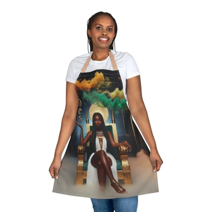 Kitchen Apron - OES Goddess Regal Throne Art Apron - Nineteen 29 Kustom