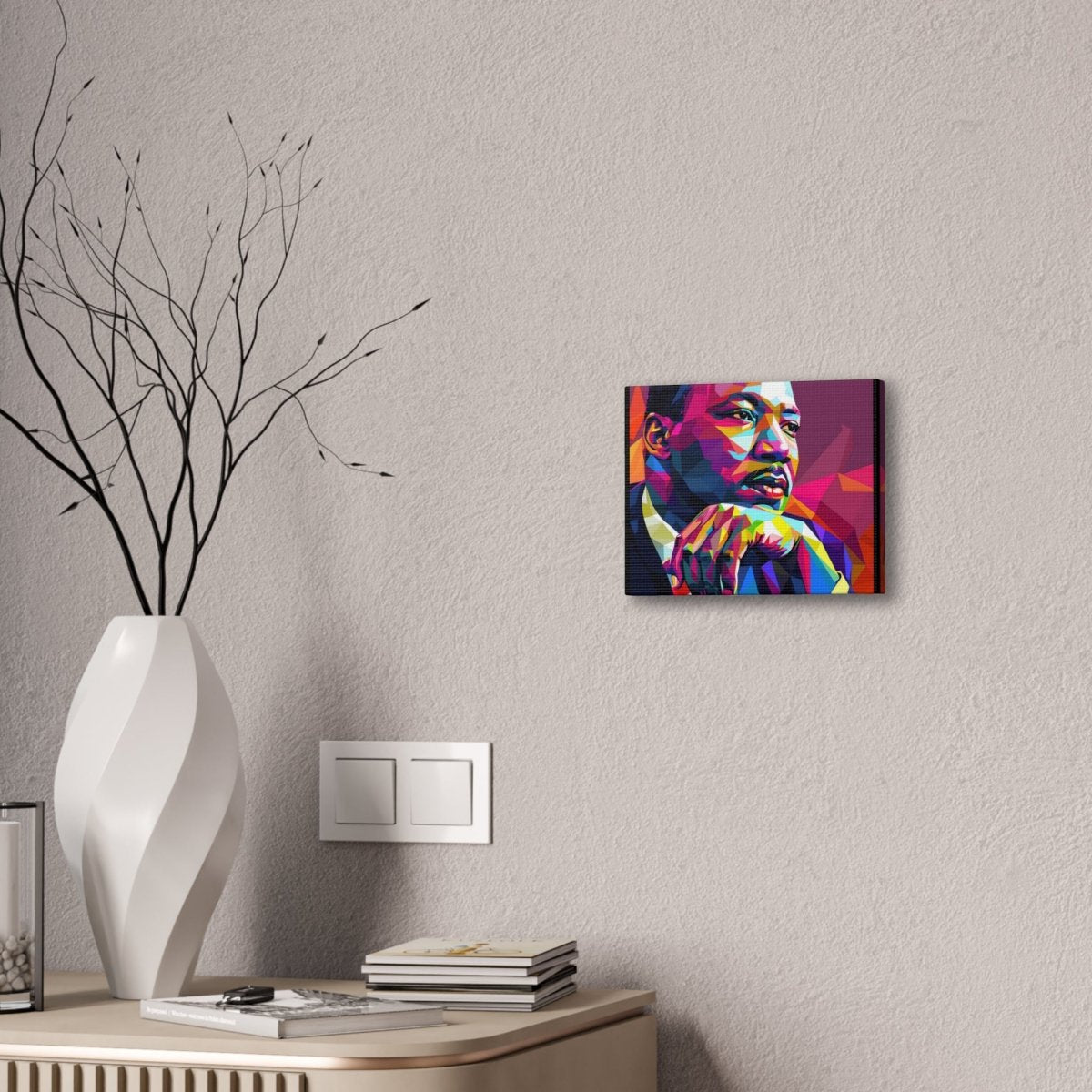 MLK Colorful Pop Art Canvas Print — Inspirational Civil Rights Portrait - Nineteen 29 Kustom